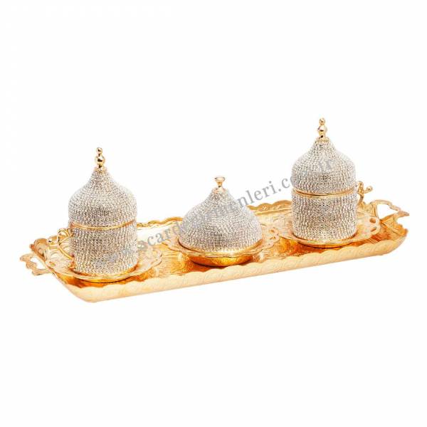 ACAR TURKISH COFFEE SET FOR 2 CRYSTAL