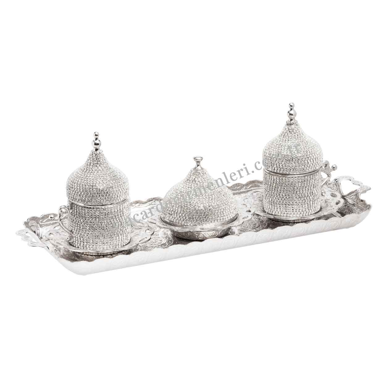 ACAR TURKISH COFFEE SET FOR 2 CRYSTAL
