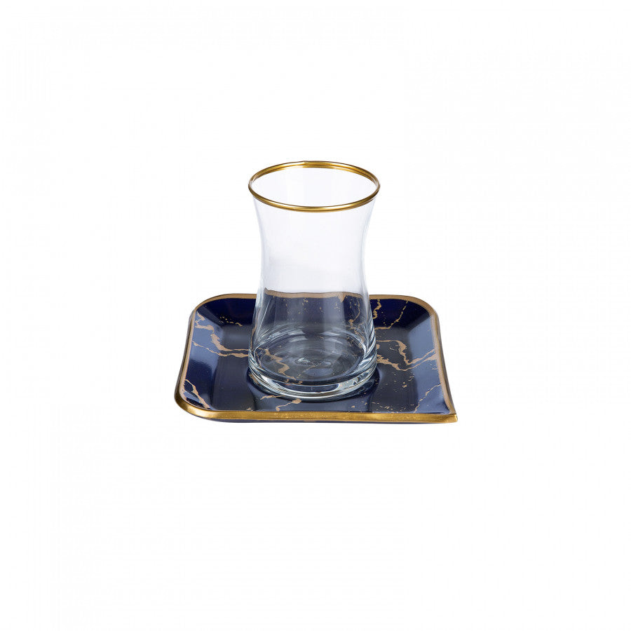 KARACA DAMLA LACIVERT 12 PARCA CAY SETI/TEA SET 12 PIECESNAVY