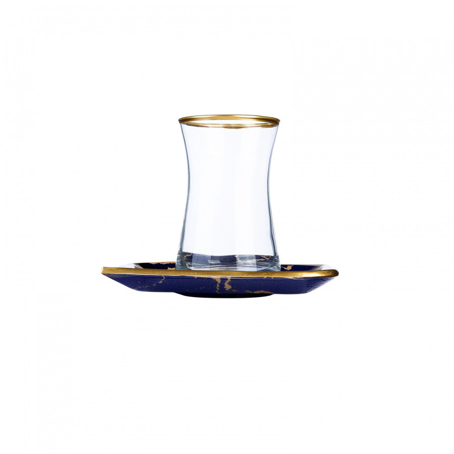KARACA DAMLA LACIVERT 12 PARCA CAY SETI/TEA SET 12 PIECESNAVY