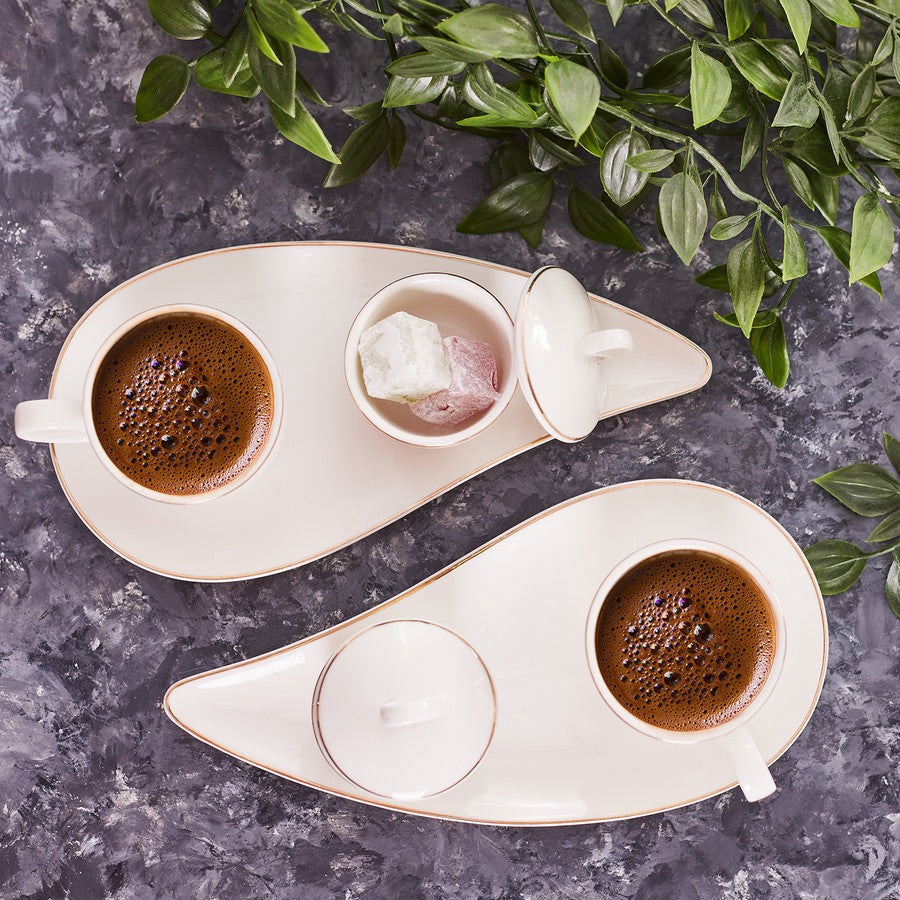 KARACA LEAF TURKISH COFFE SET FOR 2