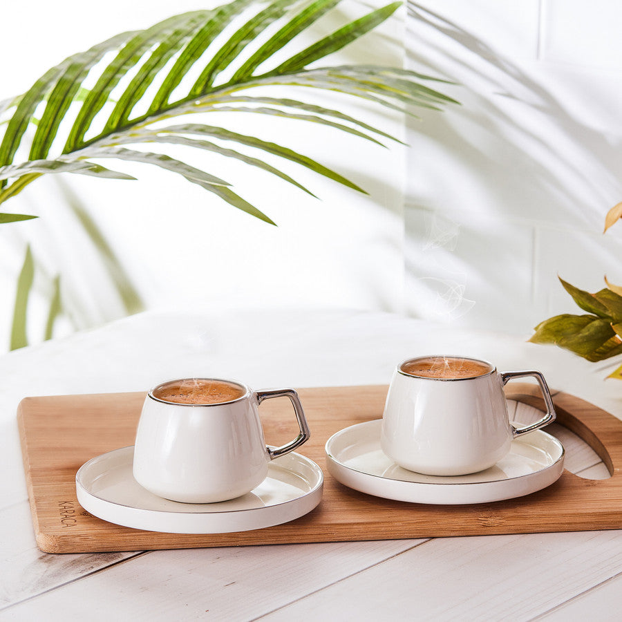 Karaca Saturn Porcelain Turkish coffee set for 2