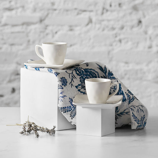 KARACA CARMITA KARE/SQUARE Turkish coffee SET FOR 2