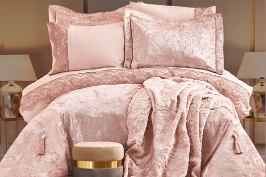 Karaca Home Valeria Royal Rose Gold 10 pieces bedding set