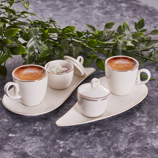 KARACA LEAF TURKISH COFFE SET FOR 2