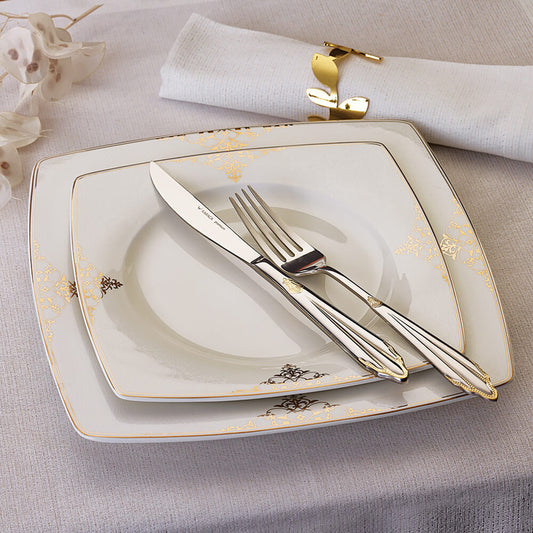 KARACA MELINA FINE CREAM 60 PCS DINNERWARE SET